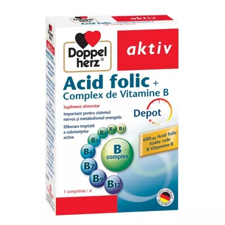Doppelherz Aktiv Acid Folic+Complex Vit. B Ctx30 Cpr