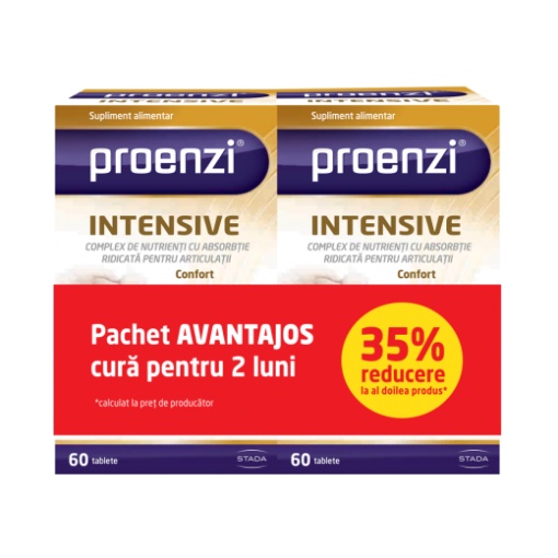 Pachet Proenzi Artrostop Intensive, 60 tablete + 60 tablete, Walmark