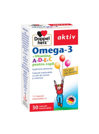 Doppelherz Aktiv Omega 3+Vit A+D+E+C Copii Ctx30 Cps