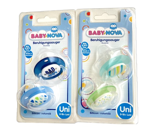 Babynova Suzeta Silicon Rotunda 0-1+8l Pachx2 Buc 26210