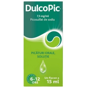 Dulcopic, 7,5 mg/ml picături orale soluţie, 15 ml, Sanofi
