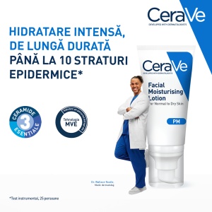 Crema hidratanta de fata pentru ten normal si uscat, 52 ml, CeraVe - Img 2