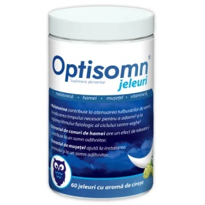 Optisomn - Jeleuri pentru somn cu aroma de cirese, 60 bucati, Zdrovit