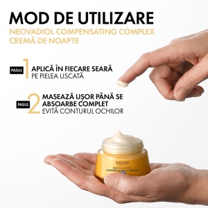 Crema de noapte cu efect de redensificare si revitalizare Neovadiol Compensating Complex, 50 ml, Vichy - Img 7