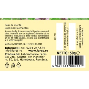 Ceai de Menta D 122, 50 g, Fares - Img 3