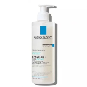 Crema hidratanta de spalare pentru pielea grasa fragilizata Effaclar H Iso-Biome, 390ml, La Roche-Posay