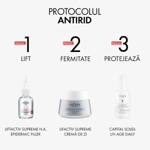 Ser antirid pentru fata si zona ochilor HA Eidermic Filler Liftactiv Supreme, 30 ml, Vichy - Img 7