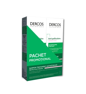 Pachet promotional Sampon anti-matreata Vichy Dercos scalp sensibil, 1 + 1 50% din al II lea - Img 1