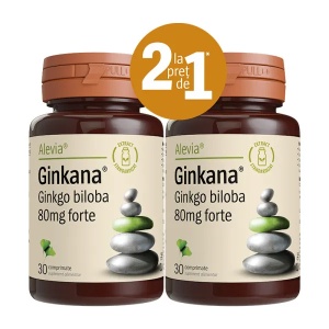 Alevia Ginkana Ginkgo Biloba 80 Mg Pachet 30+30 Cpr