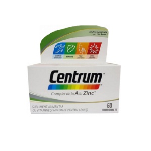 Centrum de la A la Zinc, 60 comprimate