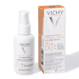 Fluid apos anti-fotoimbatranire cu protectie solara SPF 50+ Capital Soleil UV Age Daily, 40 ml, Vichy