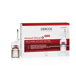 Tratament Aminexil Clinical 5 impotriva caderii parului, femei, 21 x 6 ml, Dercos Vichy - Img 1