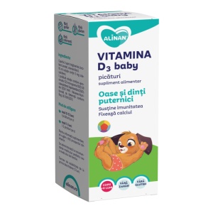 Alinan Vitamina D3 picaturi, 10ml, Fiterman