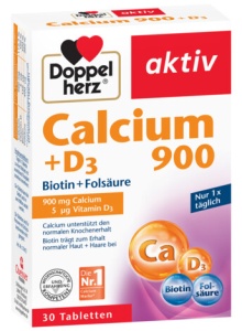 Doppelherz Aktiv Ca 900+D3+Biotina+Acid Folic Ctx30 Cpr