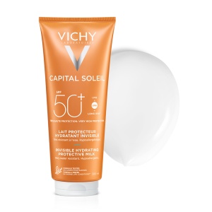 Lapte hidratant cu protectie solara SPF 50+, fata si corp Capital Soleil 300 ml, Vichy - Img 3