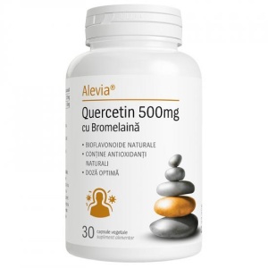 Quercetin 500mg cu Bromelaina, 30 cps, Alevia