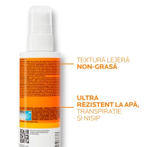 Spray invizibil cu protectie solara SPF 50+ pentru corp Anthelios, 200 ml, La Roche-Posay - Img 2