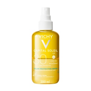 Apa cu protectie solara SPF 30 pentru fata si corp Capital Soleil, 200 ml, Vichy