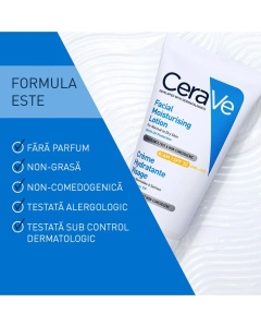 Crema hidratanta de fata cu protectie solara SPF 30 pentru ten normal si uscat, 52 ml, CeraVe - Img 4