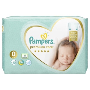 Scutece Premium Care New Born 0, 30 bucati, Pampers
