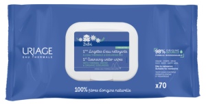 Servetele de curatare cu apa termala ,1er Bebe, 70 buc, Uriage