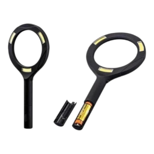 Lupa cu iluminare si zoom 3 LED COB, 3W, Negru
