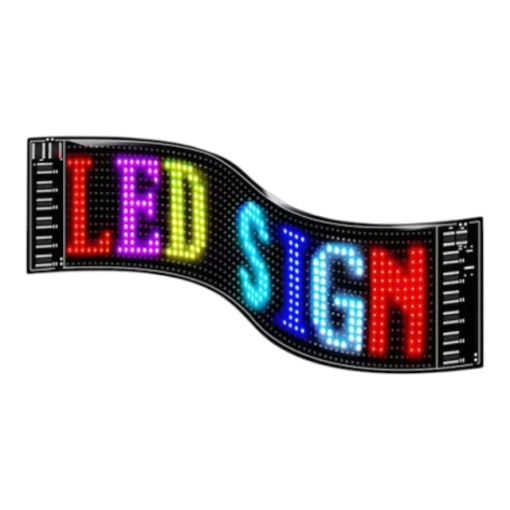 Afisaj led flexibil auto cu control prin APP