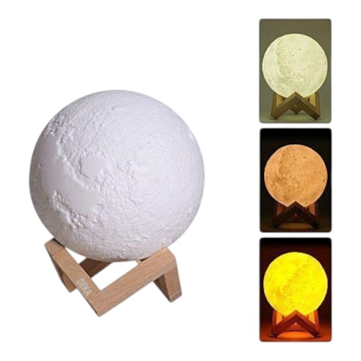 Lampa de veghe cu umidificator, Luna Moon 3D, 880 ml, 15cm