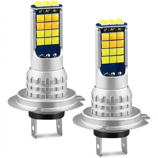Set 2 Bec Led H7 3030 Smd 90W 9600lm/set cu 2 moduri de lumina (rece si calda) 30 LED