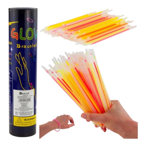 Set 100 bratari fosforescente, Multicolor