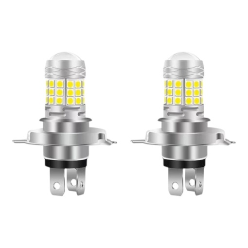 Set 2 becuri auto H4 cu 42 LED SMD 120W 6000k 12/80V doua faze lupa