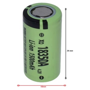 Acumulator XQ-18350A reincarcabil Li-ion , 3.7v 1500mah, 1 bucata - Img 3