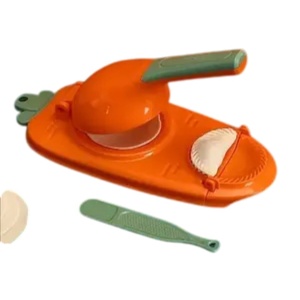 Aparat pentru galuste si coltunasi, plastic portocaliu-verde, forma rapida si uniforma, usor de utilizat, ideal pentru preparate traditionale, inchidere perfecta margini, curatare simpla, accesorii bucatarie practice, gatit eficient acasa - Img 2