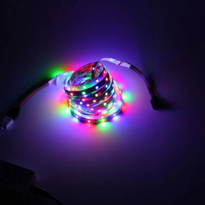 Banda LED Multicolor RGB, 5 metri lungime, 12 V, cu Controler, Telecomanda si Transformator - Img 2