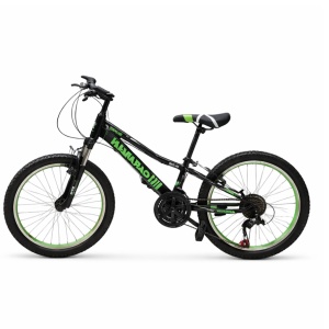 Bicicletă Caraiman, 20MTB ,roți 20 inch, cadru oțel, frâne pe disc, pentru copii intre 6 si 12 ani , Negru
