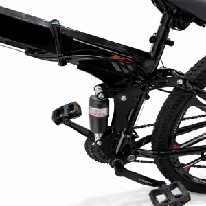 Bicicletă Caraiman 26ZD, pliabilă, roți 26 inch, cu dublă suspensie, frâne pe disc, roșie - Img 3