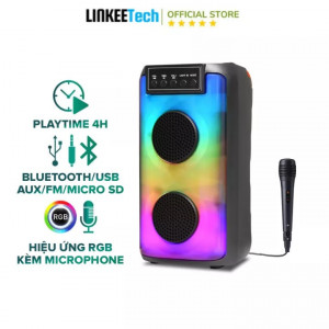 Boxa Portabila HF-4206 cu Bluetooth, Karaoke, Super Lumini Sound Jet,Microfon - Img 2