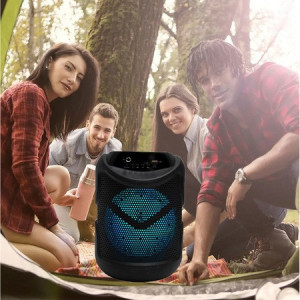 Boxa Portabila KTS1510, Cu Microfon Inclus, Audio Bluetooth 6.5″, Led, Radio FM, Suport MP3, Cu Telecomanda, USB si Card TF, Negru - Img 4