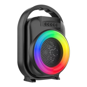 Boxa Portabila ZQS1445, Putere 8W, Lumini Led RGB, Suport microfon, Suport Card SD, Incarcare rapida,1500 mAH Negru