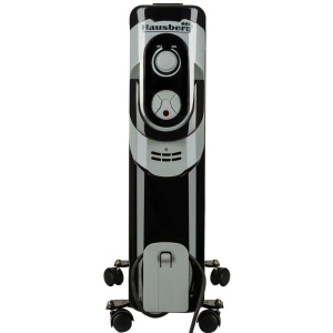 Calorifer electric Hausberg HB-8920NG, 2500 W, 11 elementi, 3 nivele de putere, termostat reglabil, Negru - Img 3