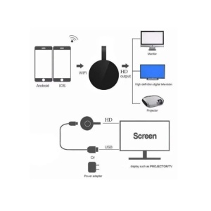 Chromecast Streaming Media Player , HDMI , Wi-Fi , Display 4K , transmisie TV din mobil , Android/iOS , Andowl - Img 5