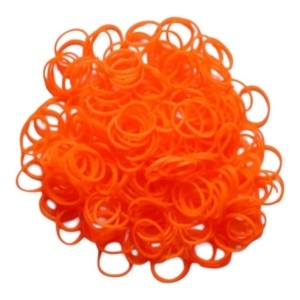 Elastice Rainbow Loom - Neon Portocaliu - 300 buc