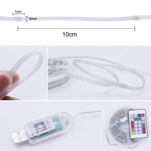 Instalatie LED de 10 metri, bandă RGB cu Bluetooth și aplicatie telefon - Img 5