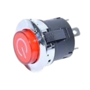 Intrerupătoare metalice cu buton de tip "push" (apăsare) , rosu