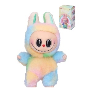 Jucarie de Plus Labubu Mystery, The Monsters - Pop Mart, 18cm, Seria Rainbow Generatia 4, Multicolor