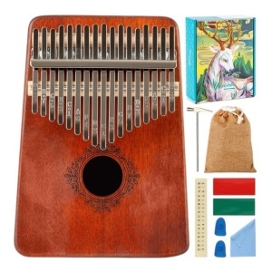Kalimba, iLogic, Lemn, 18.5x13.5x3 cm, Maro inchis - Img 4
