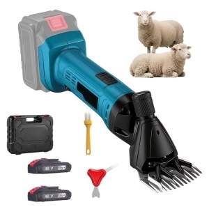 Masina de tuns oi pe acumulator , 48V, 2 acumulatori, accesorii incluse, cutie de transport si depozitare