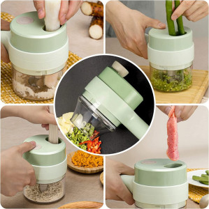 Mini Tocator si Maruntitor Gatling, Tocator Electric Pentru Alimente si Legume 4 in 1 - Img 8