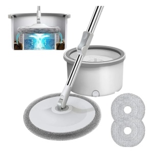 Mop Rotativ Forma Rotunda Laveta Microfibra cu Galeata 5L