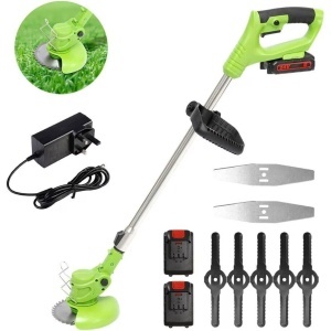 Motocoasa Electrica cu 2 Acumulatori , Accesorii Incluse, Pentru Gazon